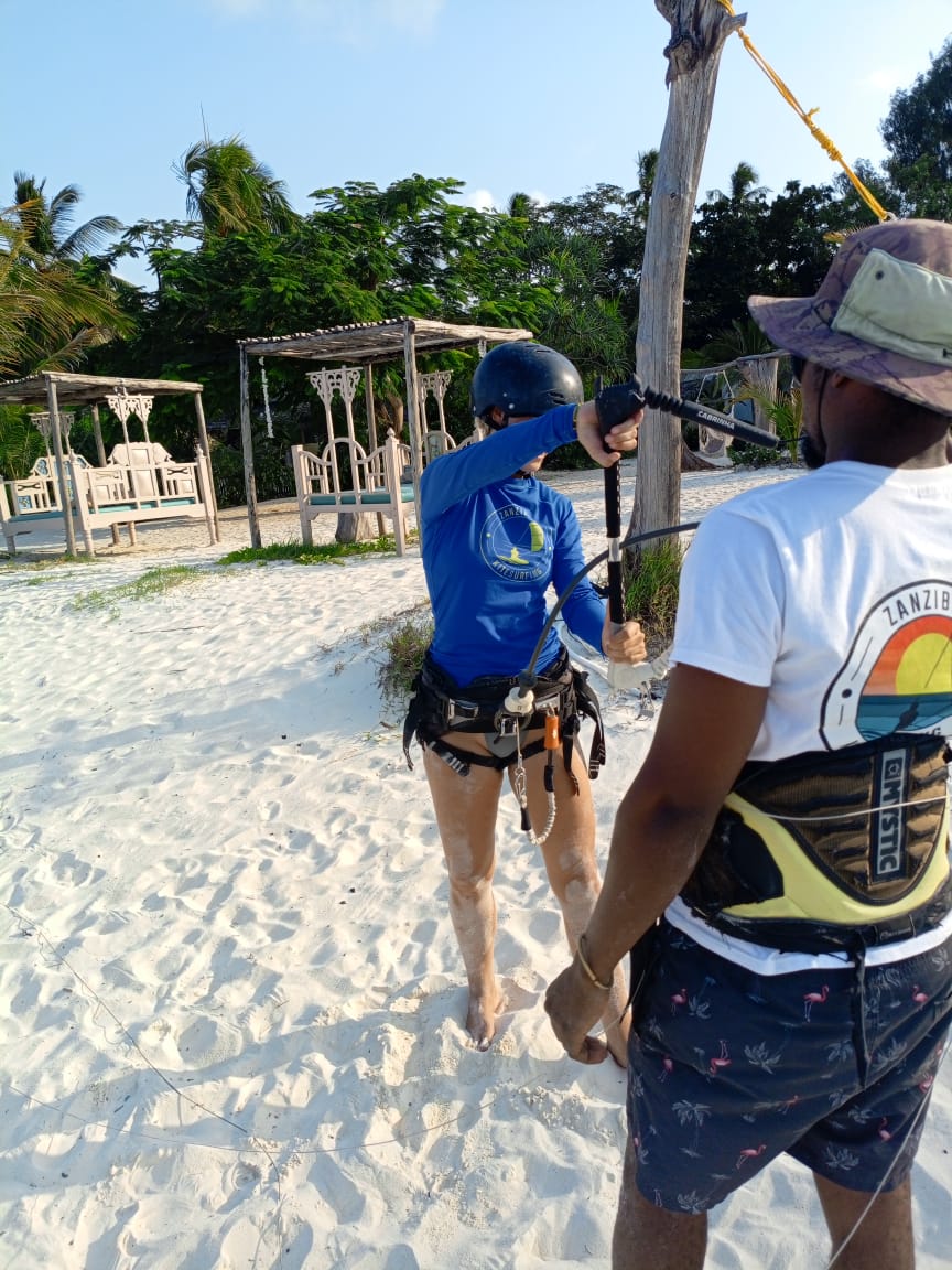 Kitesurfing lessons Paje South East Coast Zanzibar